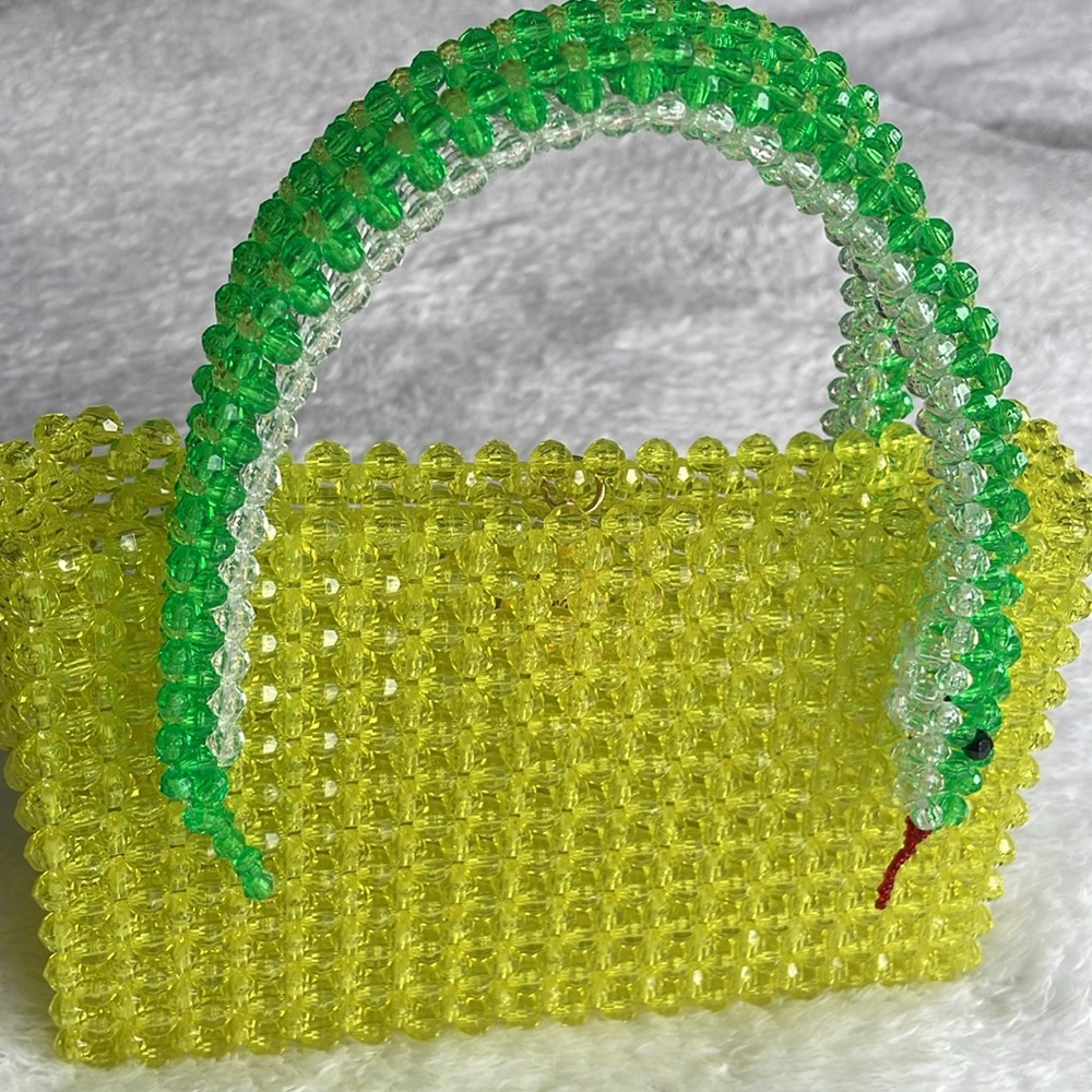 SUSAN ALEXANDRA Serpent Bag Chartreuse Green